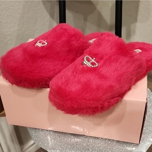 Juicy Couture Rhinestone Crown Logo Slippers - Picture 2 of 7